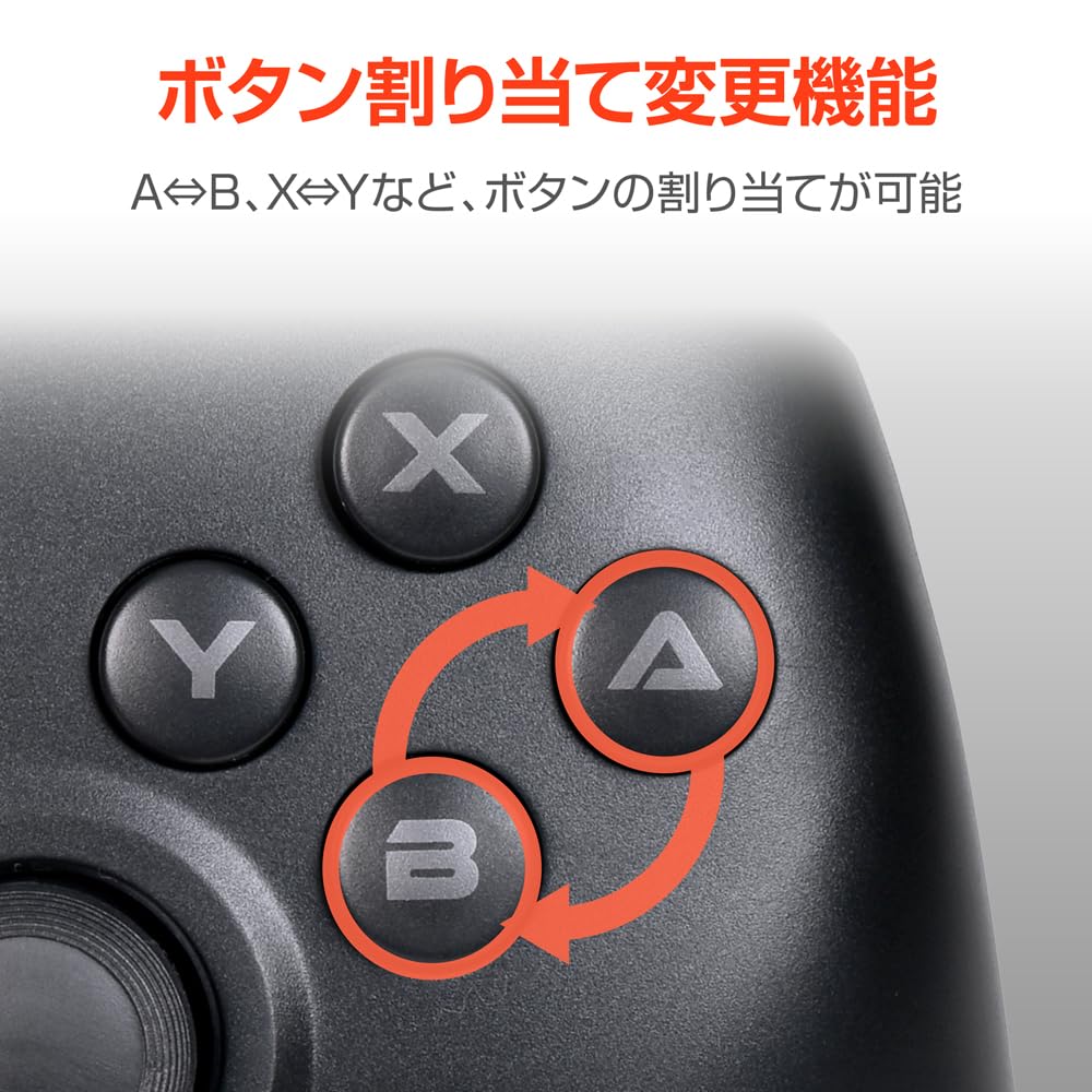 Aclass Turbo EX Wireless Controller for Switch Fire 2/Switch/PC [Lightweight/Back Buttons/Button Assignment/Rapid Hold] (Black)