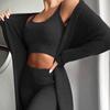 Ladies Teddy Lounge Wear Set Womens 3 Piece Tracksuits Fleece Pyjamas Cardigan