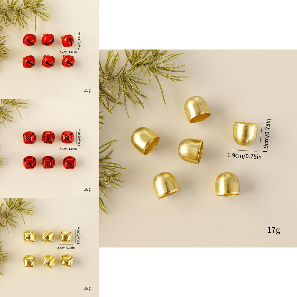 Metallic Christmas Bell Hanging Decor For Festive Tree Accents And Scene Decor