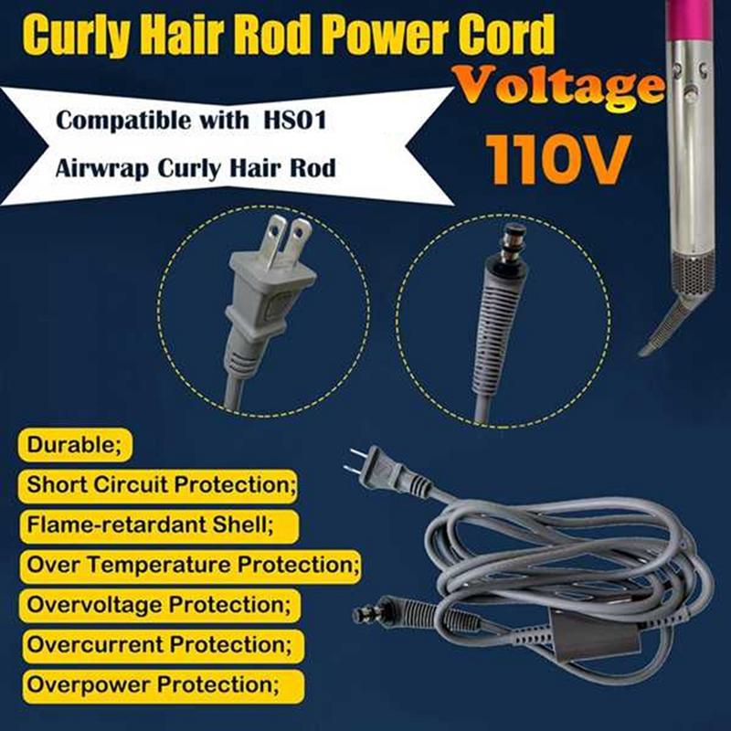 Replacement Curling Iron Cable For Dyson HS01/HS05 Airwrap Hair Styler Hair Rod Power Cord AC Charger Cable UK Plug