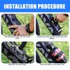 Supporto impermeabile per forcella di bicicletta Portaborraccia da ciclismo Portapacchi per biciclette Gabbia per forcella anteriore della bici con cinghia di fissaggio