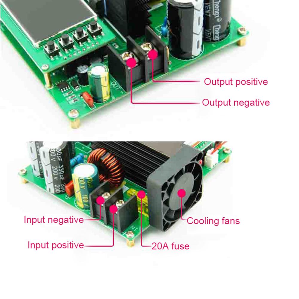 900W Boost Converter Constant Current Constant Voltage Module DC9 60V Input DC10 120V Output Max 15A Current High