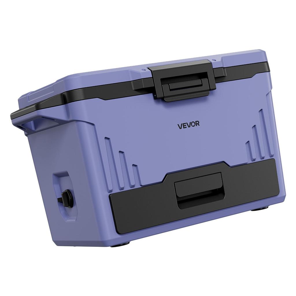 Hard Cooler, 47 L Portable Cooler, Leak-Resistant Coolbox Keeps Contents Cool for 48 Hours, Insulated Chests with Ice Retention and Heavy-Duty Handle,