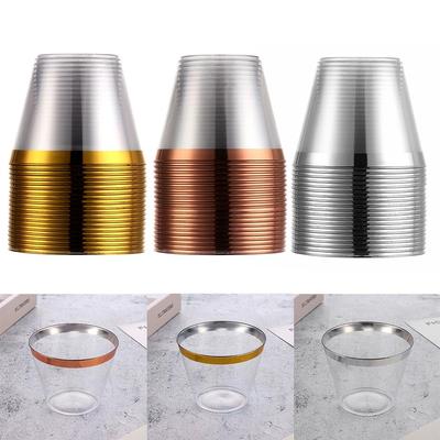 10/20/30pcs Home Decor Wine Birthday Party Transparent Plastic Cups Tableware Disposable