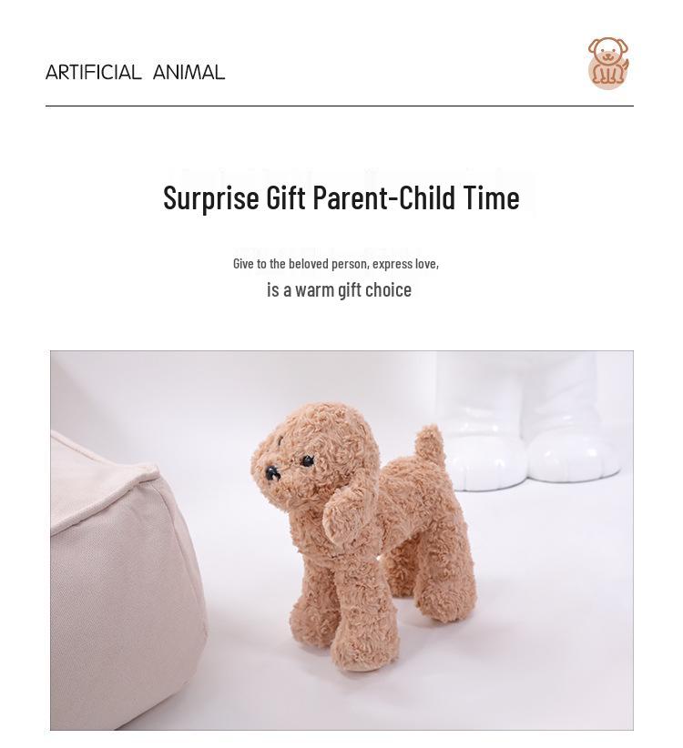 Forest Animal Plush Toys: Little Deer & Teddy Dog Figures for Kids