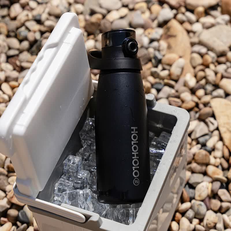 HOLOHOLO Stainless Steel Insulated Sports Straw Bottle