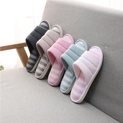 Japanese Linen Anti-Slip Couple Slippers for Spring/Summer - Soft Sole Cotton Home Slippers