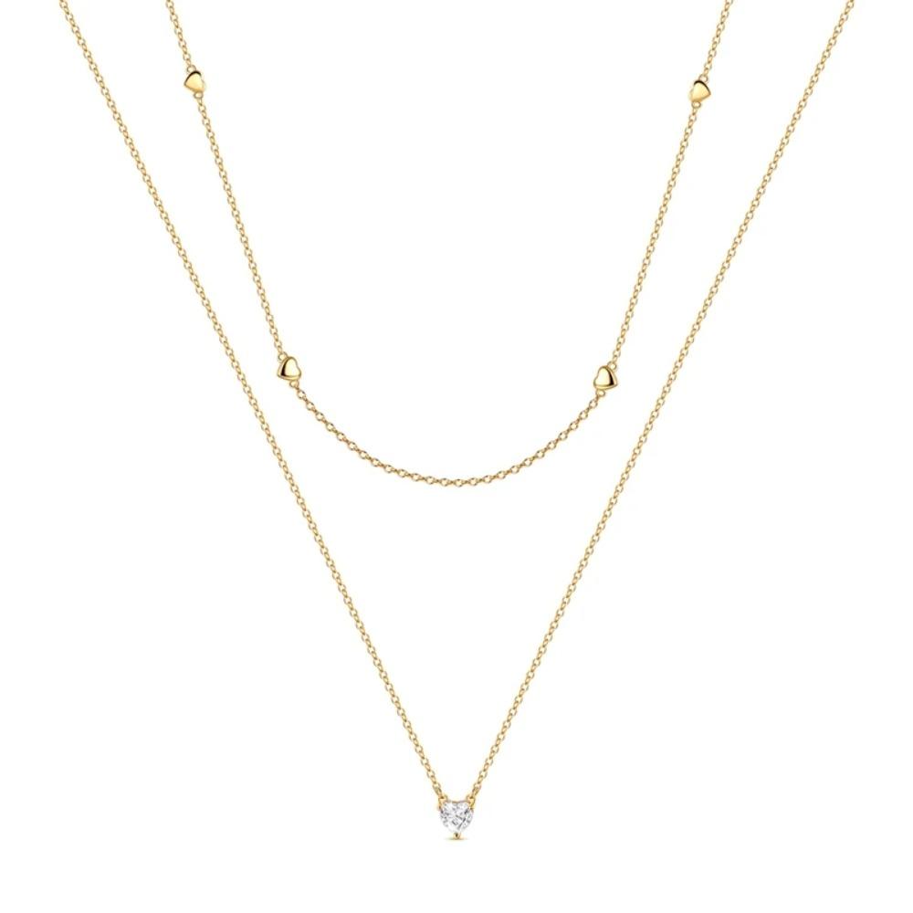 925 Silver Lucky Unicorn Necklace with Butterfly Firefly Bear Paw Print Zircon Chain Link Heart Jewelry for Women