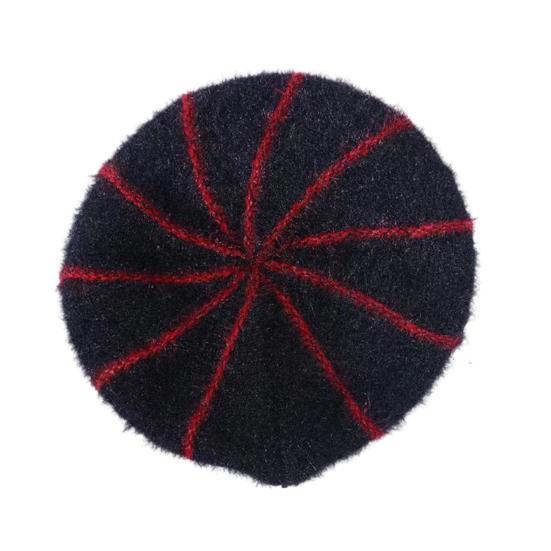 Women Winter Hat Thick Warm Knitted Hat Soft Velvet Slouchy Cap with Visor Brim for Middle-Aged And Elderly Ladies