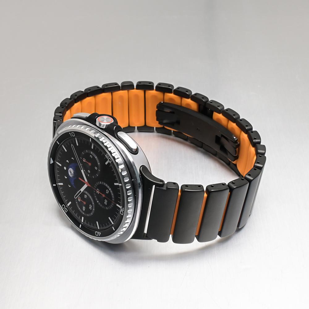 Titanium Fluoroelastomer Rubber Band for Samsung Galaxy Watch Ultra 2025 47mm 8/8Classic 40/44mm 46mm Strap For GALAXY Ultra 47
