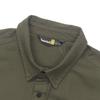 Timberland Solid Color Logo Label Pointed Collar Casual Loose Long Sleeve Shirt Men shirts Green A6JNS-A58