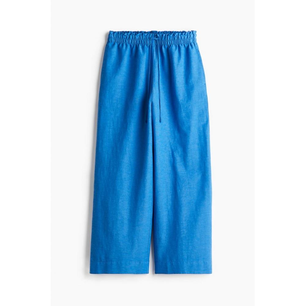 

Брюки из смесового льна HM синие