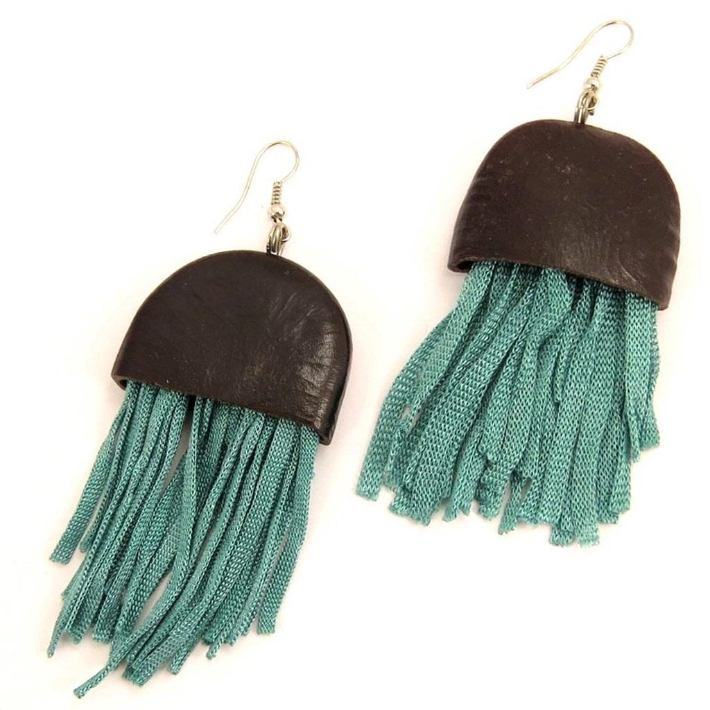 Les Trésors De Lily [L5269] - Turquoise 'Kilimanjaro' Designer Earrings