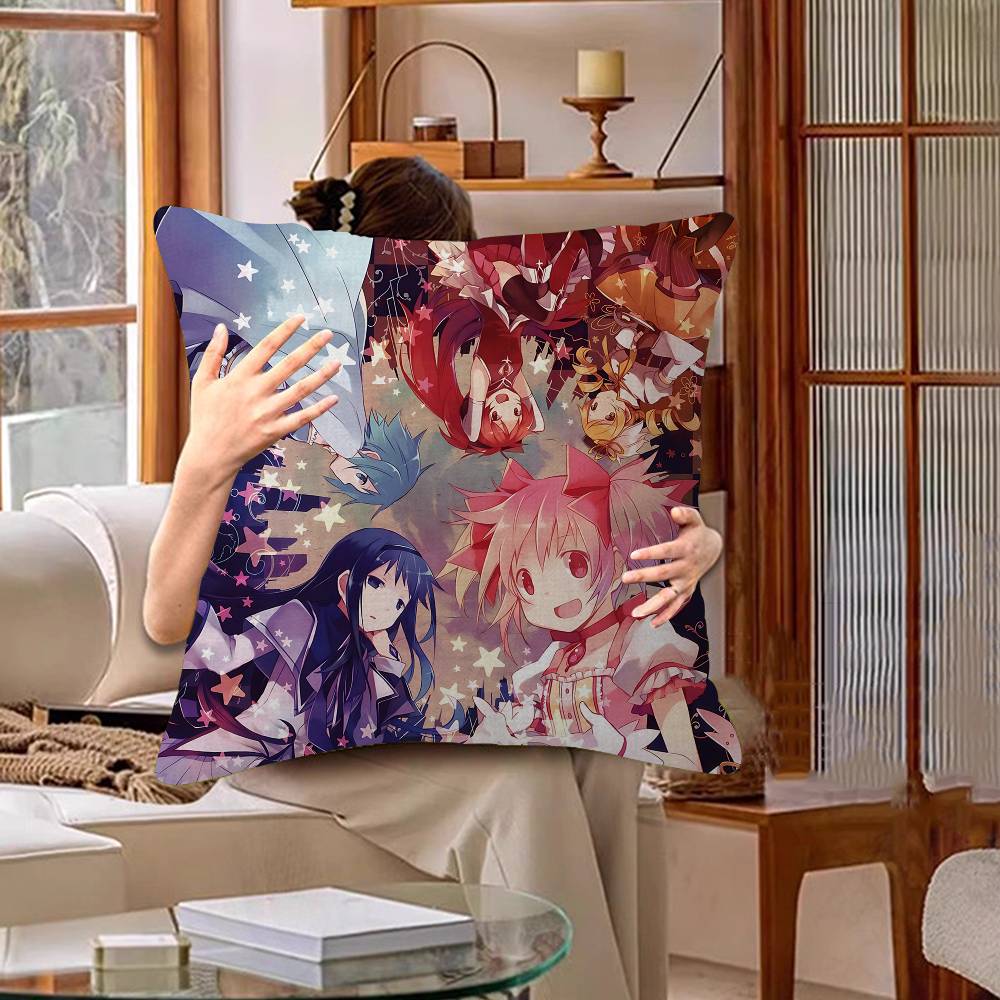 Classic Anime Puella Magi Madoka Magica Cushion Cover Decorative Pillow Sofa Home Decor Case Pillow Cases