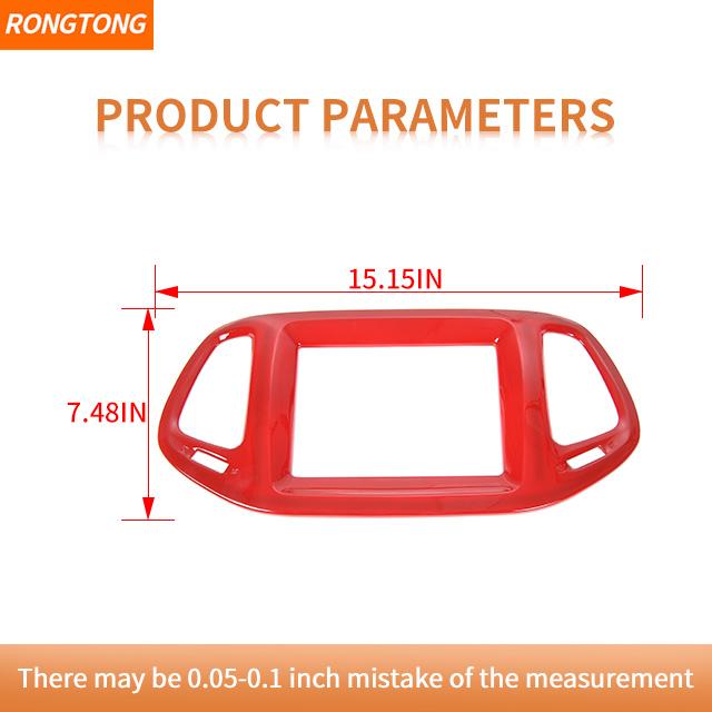 High-quality Navigation GPS Panel Trim Dashboard Console Decoration Ring for Jeep Compass 8.4 Inch Screen 2017-2020