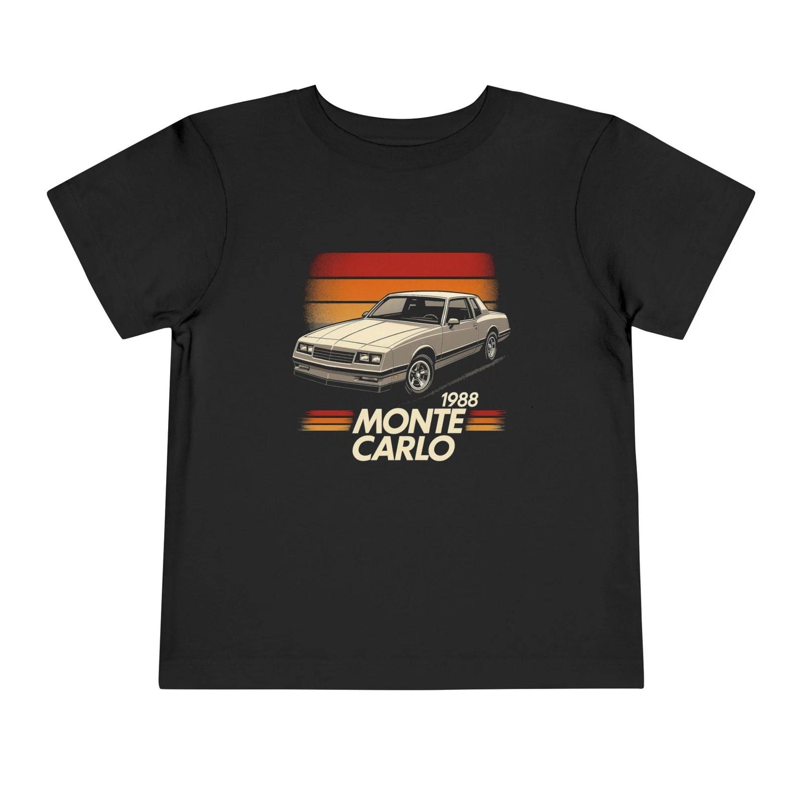 Детская футболка 1988 Monte Carlo – Ретро-футболка с графическим принтом muscle car и закатом XS