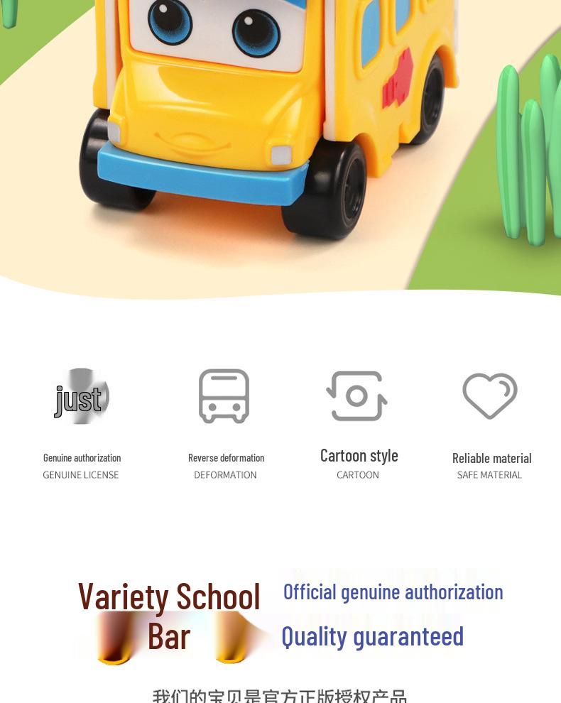 Twisty Bus Toy: Double-Sided Reversible Transforming Robot Car Set for Kids