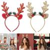 Antler Deer Horn Headband Bell Xmas Antler Headband New Christmas Hair Hoop 2025