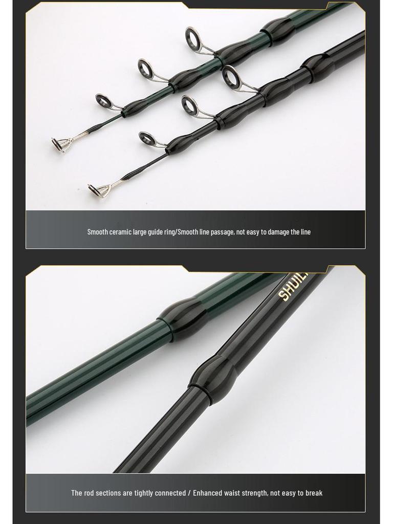 Carbon Ultra-Short Telescopic Lure Fishing Rod with Pistol Grip - Long Casting Spinning Rod