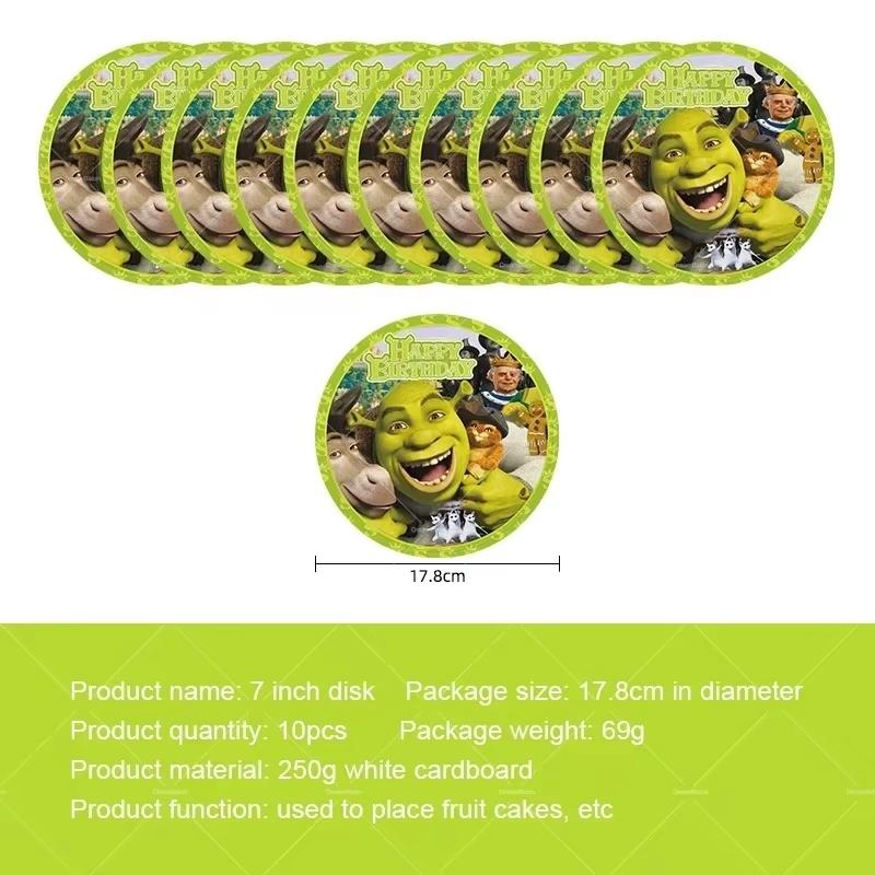 Monster Shrek Birthday Party Decoration Prince Donkey Green Princess Balloons Cup Plate For Kids Baby Shower Party Favor Gifts