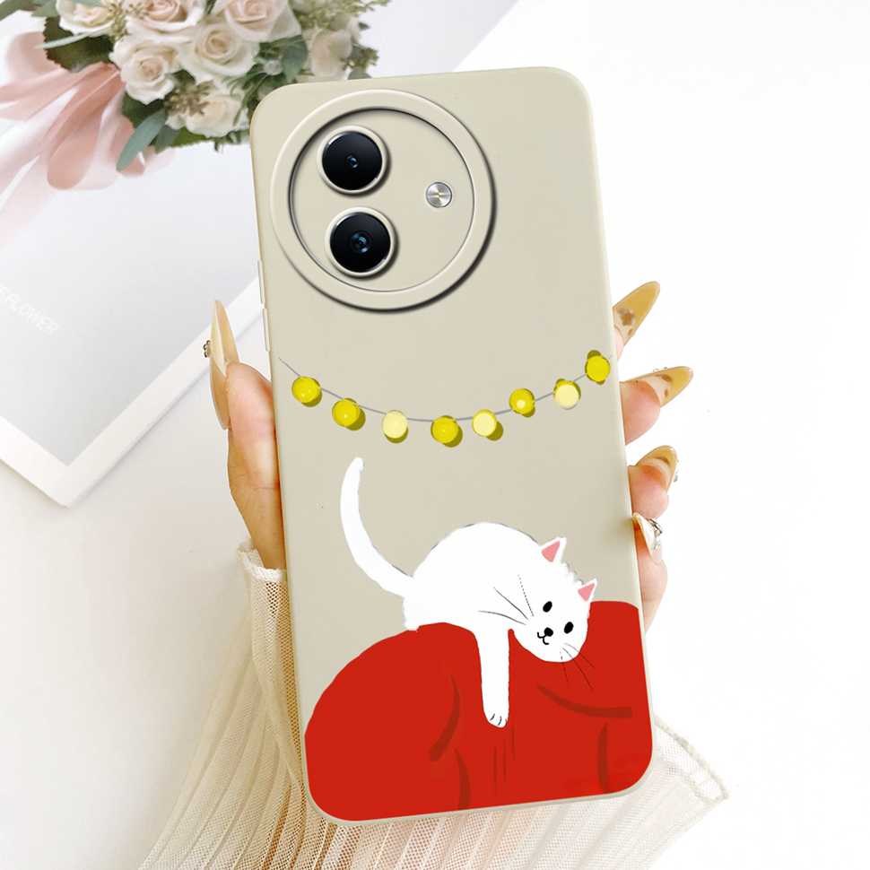 For itel S24 4G Case Loverly Cartoon Cat Soft Silicone Cover For ITEL S24 4G S667LN Shockproof Phone Cases Fundas