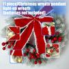 Glowing Plastic Christmas Wreath Ornament Traditional Festival Decors For Home Party Gift Indoor Outdoors Use