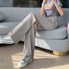 Pantaloni larghi casual a vita alta a gamba larga per donna Primavera Estate Nuovi pantaloni larghi da donna bianchi lunghi fino al pavimento Pantaloni da donna