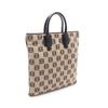 Used LOEWE anagram Tote Bag canvas leather Beige Black Used Women