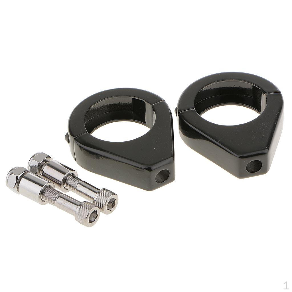 2Pcs Heavy Duty Motorcycle Mount Bracket 38mm Fork Relocation Clamps