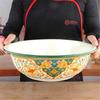 YAHOO Speciale Set Bacinelle Smaltate Thi per Uso Domestico Bacinella per Lavare Verdure Bacinella per Ripieno Ravioli rotonda ape Utensili da Cucina Fatti a Mano
