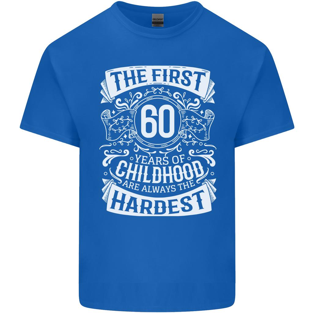 First 60 Years of Childhood Funny 60th Birthday Unisexs Light Cotton TShirt