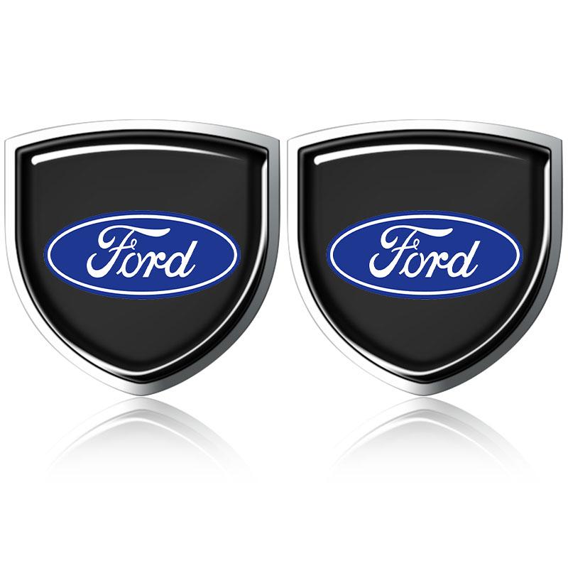 1Pcs 3D Metal Auto Door Shield Emblem Car Body Badge Sticker Styling For Ford Focus 2 3 Mondeo Mk3 F150 Fusion Mustang Mk7