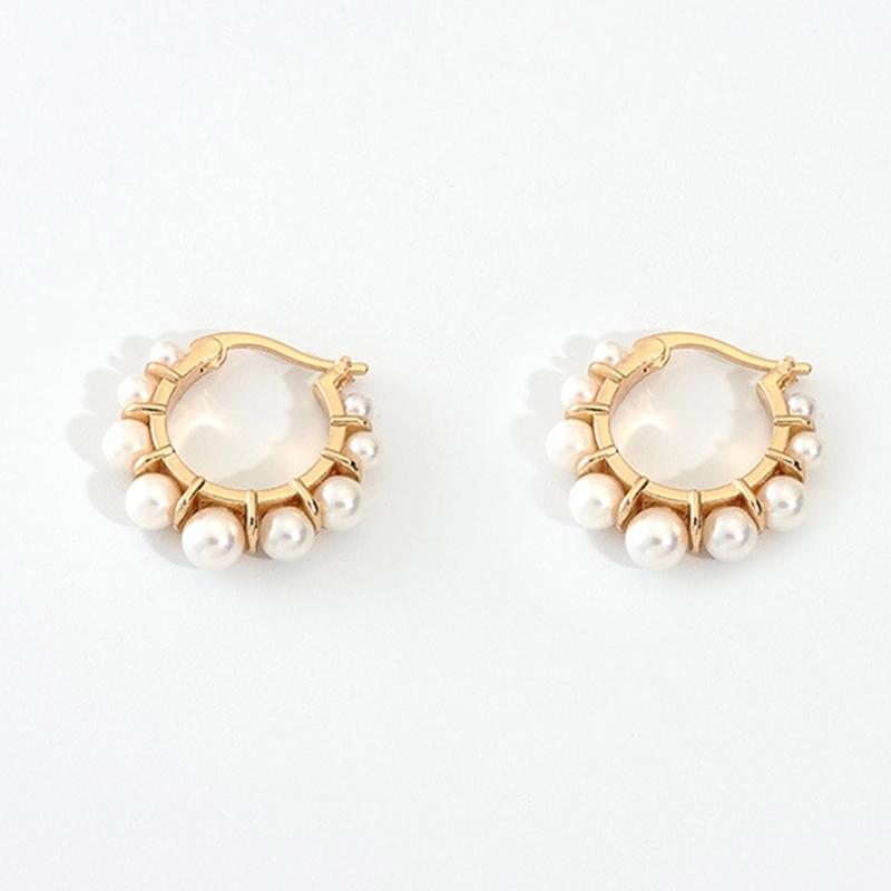 Chinese Restaurant Fourth Season Zhao Liying Same Style Earrings for Shell Bead Ear Buckle Earrings Clear Summer Earring
