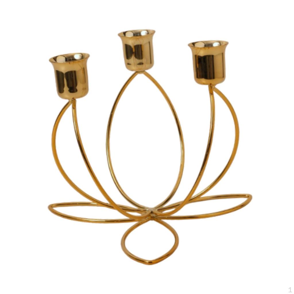 Decorative Iron Candelabra for Office And Bathroom with Pillar Candle Holder