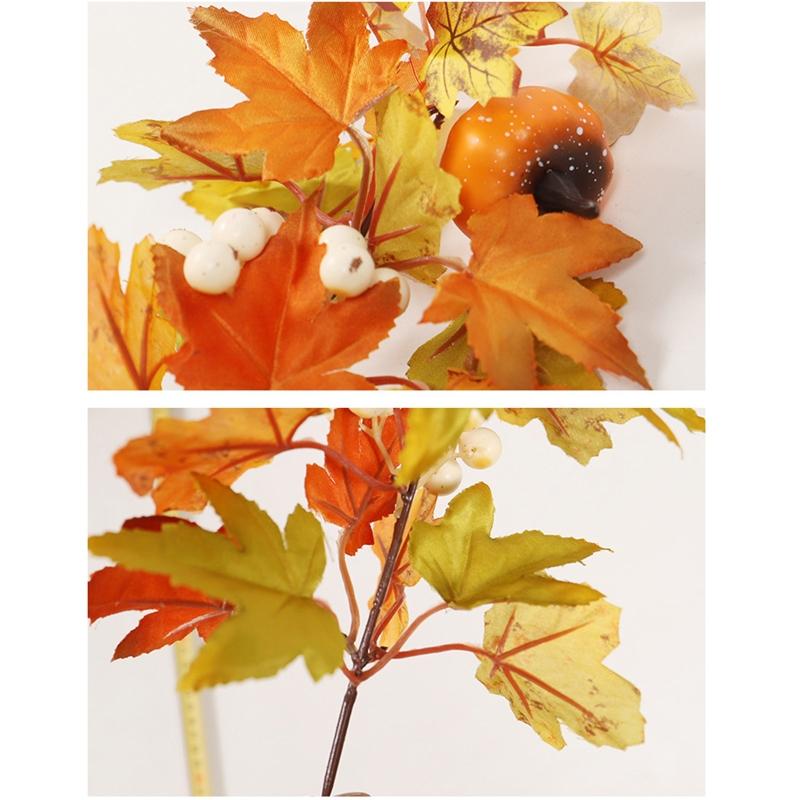 Thanksgiving Autumn Maple Leaf Decoration Accessories Halloween Pumpkin Pine Cone Decor Props Simulation Leaf Cuttings