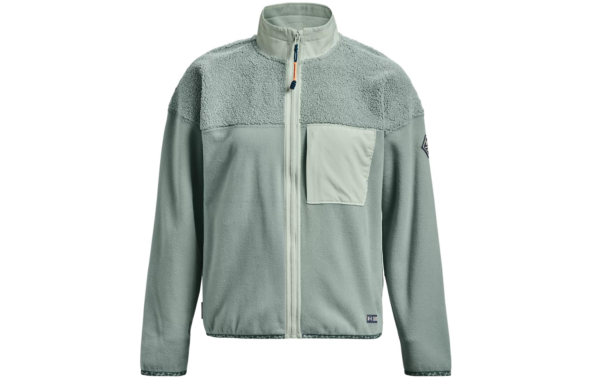 Under Armour Jackets Women s Asphalt Gray Green Stand Collar Moderate Other 1373291-781 S