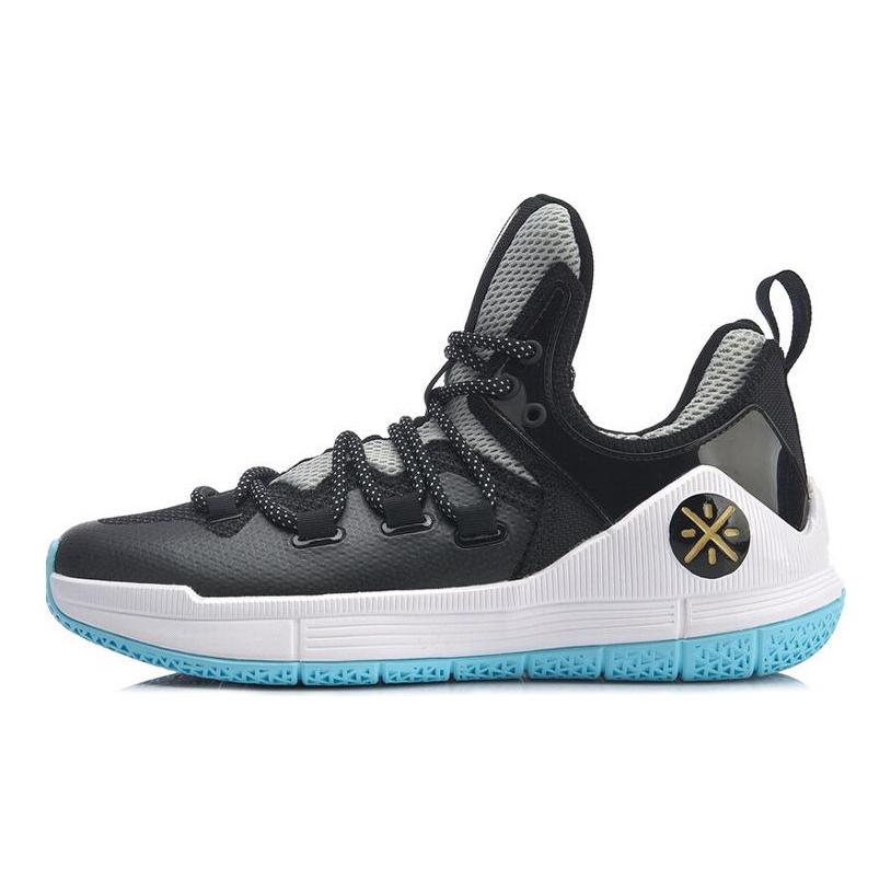 Li Ning 6. Person 2019 Die Sechste Person Niedrige Basketballschuhe Herren Schwarz Weiß ABAP017-1