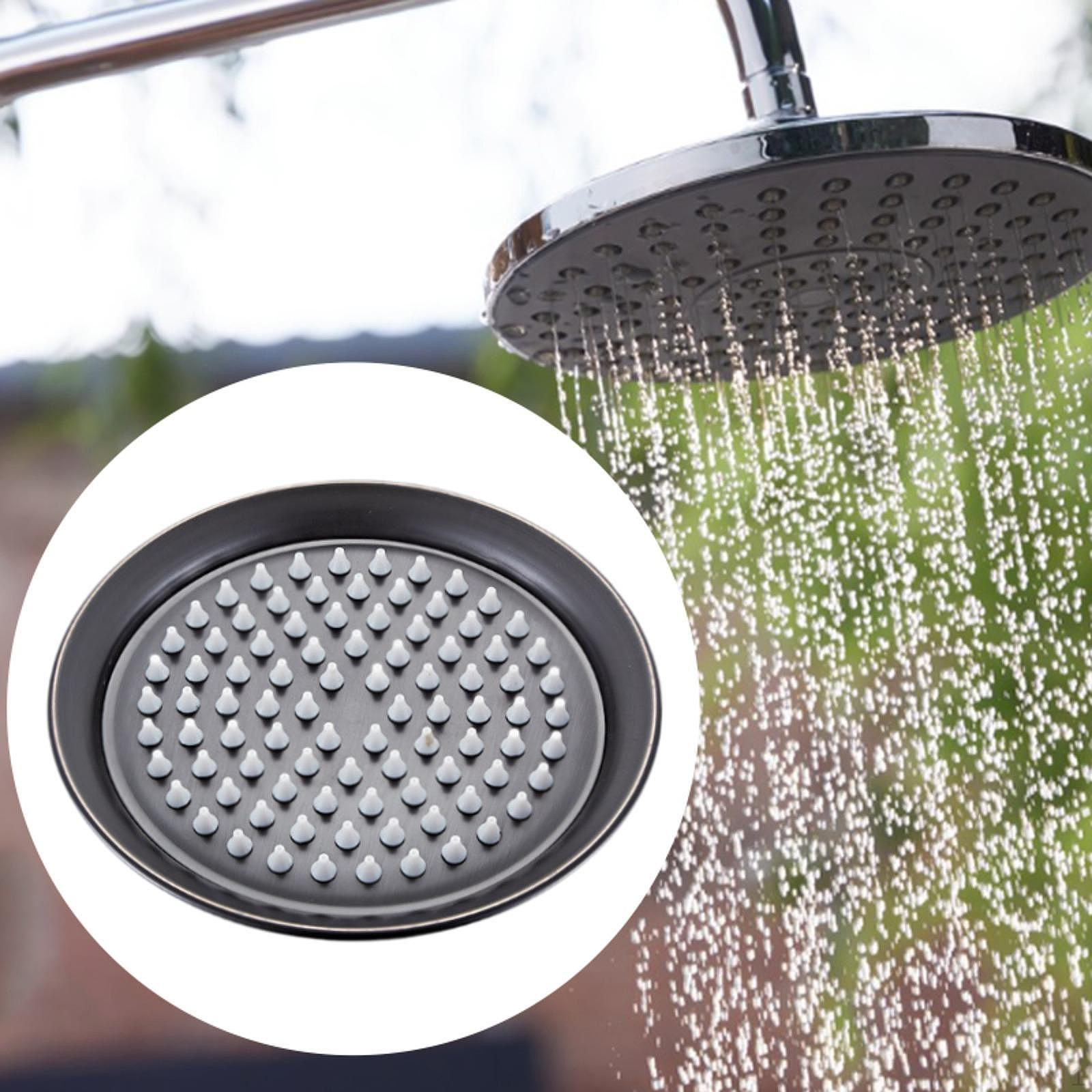 

8-дюймовая дождевая насадка для душа с насадкой из нержавеющей стали и силикона для простой установки black