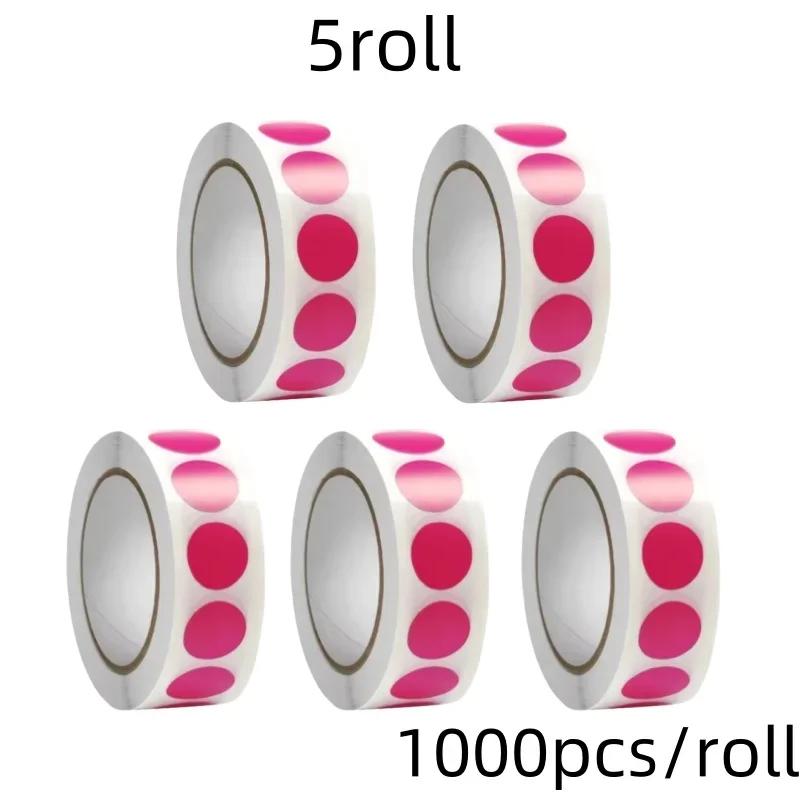 1000 PCS Color Dot Label Sticker  Classification Mark Coated Paper Sticker Rolls  Kawaii Stationery  Aesthetic
