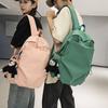 School Bag for Women, College Student Korean Style, Campus Minimalist Large Capacity Backpack, Trendy Brand INS Style, Laptop Backpack for Men