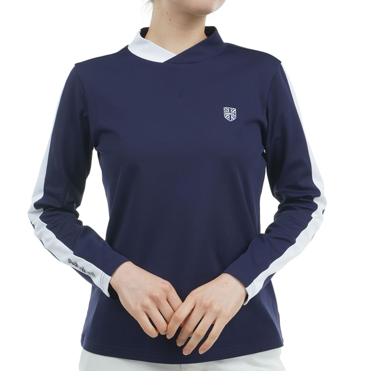 

Admiral Golf ADLA456 Women s Classic Stretch Long Sleeve Mock Neck Shirt, Navy