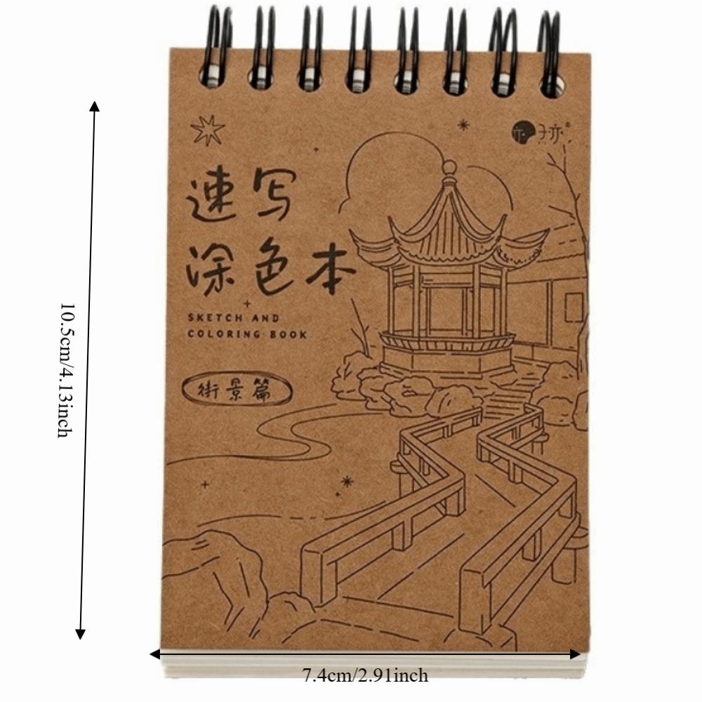 Vintage Coloring Sketching Book Blank Notebooks Blank Sketch Art Drawing Book  Kids Arts Crafts
