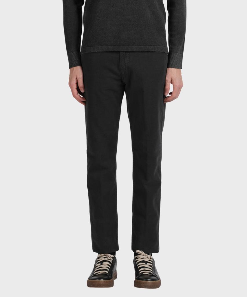 PANICALE Charcoal Regular Fit Classic Cotton Pants
