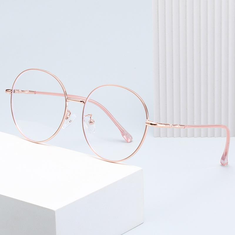 New anti-blue flat glasses metal frame goggles fashion trend men's and women's flat glasses