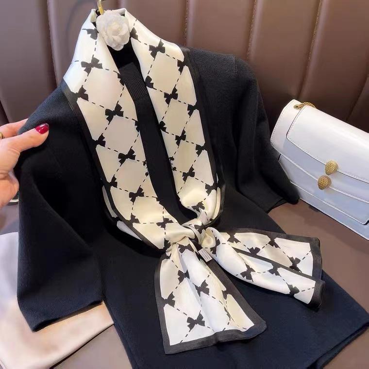 Korean Style Versatile Long Silk Ribbon Scarf