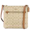 C1554 Signature Shoulder Bag Khaki Light for Women (IMNLJ Saddle) [Used]