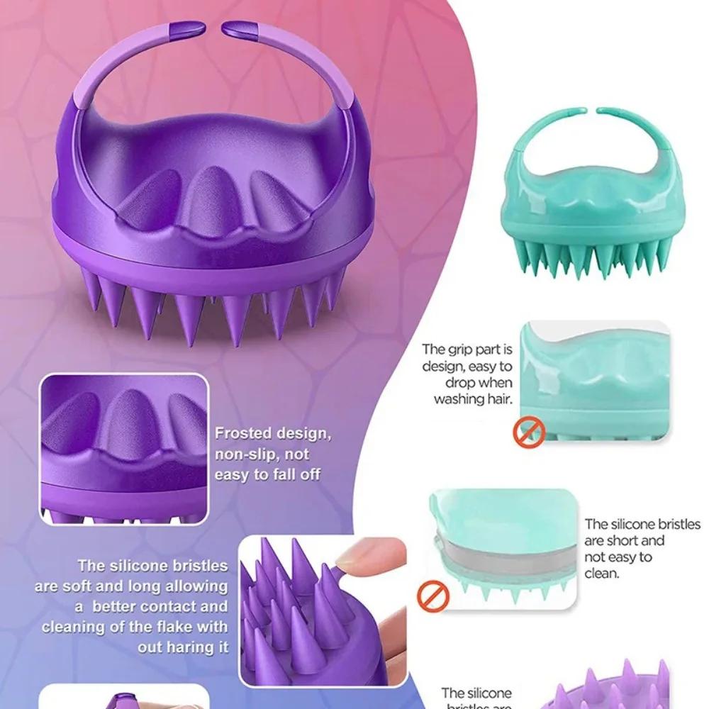 Shampoo Scalp Massager Shampoo Brush Hair Washing Scalp Brush Soft Silicone Scalp Massager Hair Comb for Dandruff Removal Brush
