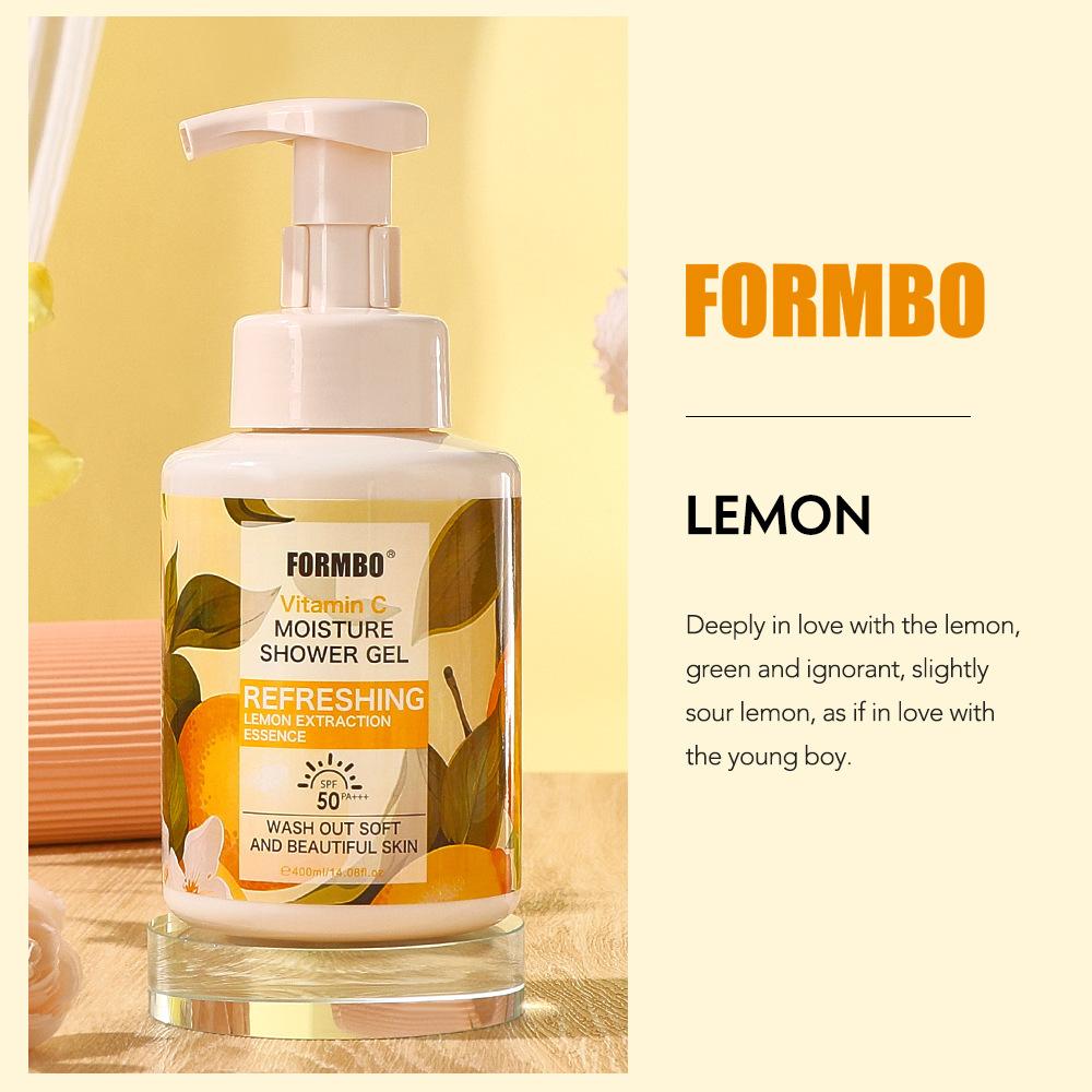 FORMBO Liquid Bubble Mousse Body Wash Fruit Scent Deep Cleansing Moisturizing Shower Gel for Men Women 500ml