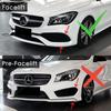 DAR4 For Mercedes Benz CLA C117 X117 CLA200 220 250 CLA45 AMG 2016-2019 Front Bumper Lip Splitter Fog Lamp Trim Grille Air Blade ABS