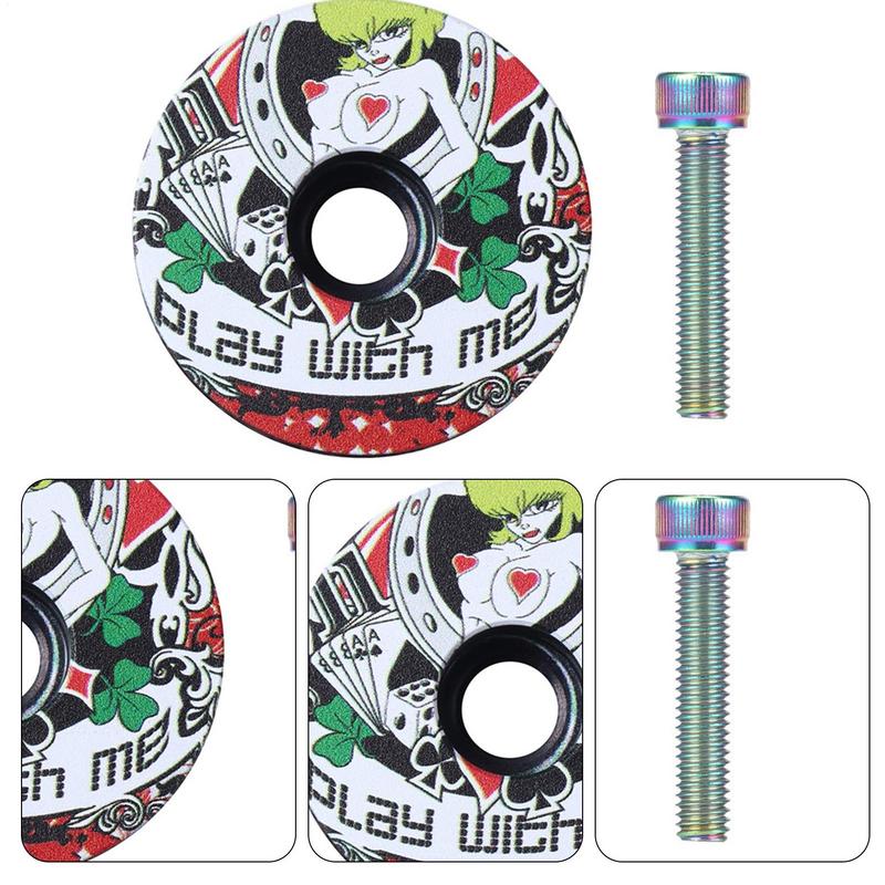 Bicycle Bowl Cover Bicycle Headset Top Cover Front Fork Stem Top Caps Aluminum Alloy Bike Accessories